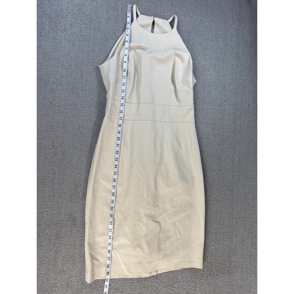 Banana Republic Dress Sleeveless Jumper Knee Length Career Classic Beige Size 6 - Picture 8 of 9